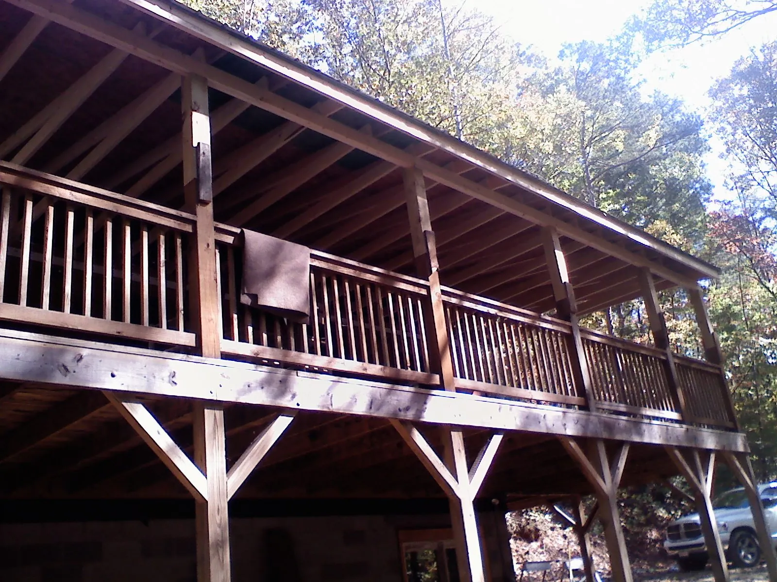 Timber framing under a new elevated porch and deck — Roof Leak Repair in Feura Bush by Roofing Brothers